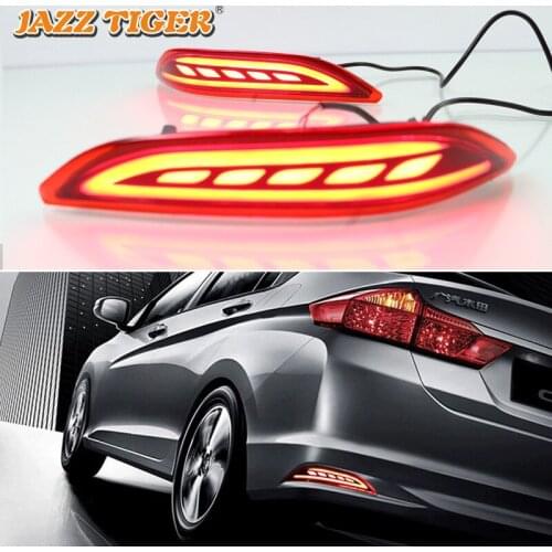 Rear Bumper Lights for Honda City Grace 2015 2016 Auto Led Stop Signal for Cars Fog Lights Lada Vesta Reflectors Brake Lamp