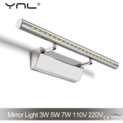 Mirror Light LED 110V 220V Wall Light 3W 5W 7W Bathroom Cabinet Light Waterproof Makeup LED Vanity Lights Wall Lamp for Mirror