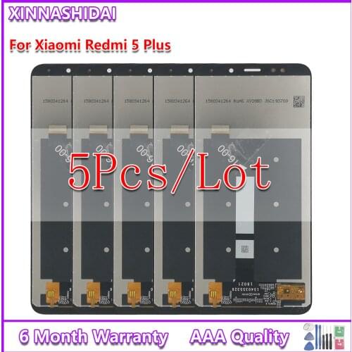 5Pcs/lot LCD Display For Xiaomi Redmi 5 Plus New LCD Display Touch Screen Digitizer Replacement Repair Parts