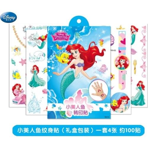 4pcs/set Disney Frozen Princess Sticker Childrens Cartoon Watch Tattoo Sticker Anime Figure Toys for Children