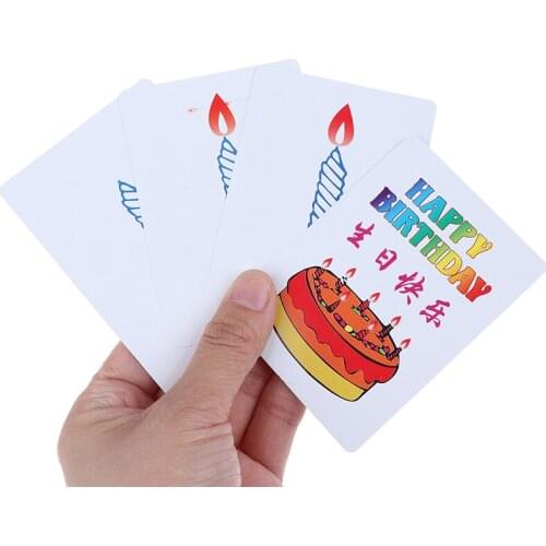 4Pcs/lot Happy Birthday Card Group Prediction Magic Trick Magic Cards Kids Magic Gift For Children