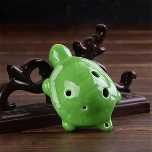 6 Holes Ocarina Cartoon Tortoise Ocarina Flute Wind Musical Instruments flute Zelda Ceramic Flauta for childen Toy ocarina