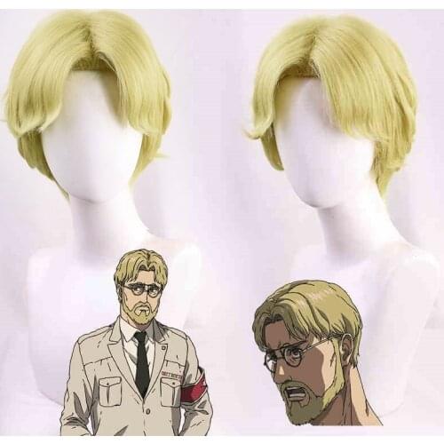 Anime Attack on Titan Zeke Jaeger Wig The Final Season Jaeger Grass Green Color Cosplay Props Length 60cm