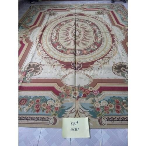 Free shipping 10'x13.2' Aubusson rugs Floral design for modern home decoration