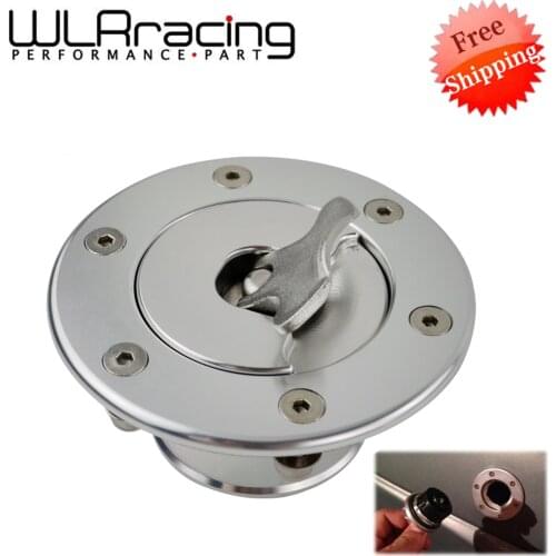 Free Shipping - Aluminum Billet Fuel Cell / Fuel Surge Tank Cap Flush Mount 6 bolt Mirror Polished Opening ID 35.5mm
