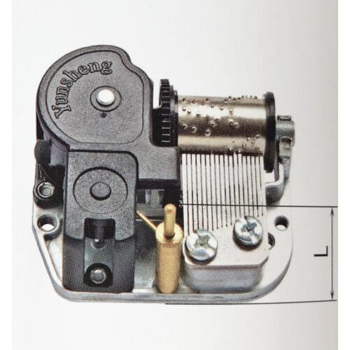 DIY music box mechanism with top vertical stopper mechanism