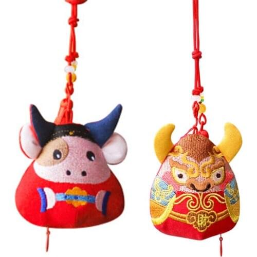 Chinese New Year Red Bull Decoration 2021 Year of The Ox Festival Decoration