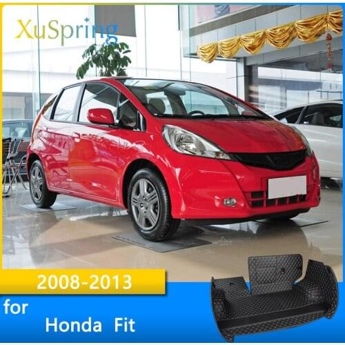 Car Trunk Mat Cargo Liner For Honda Fit 2008 2009 2010 2011 2012 2013 Rear Tail Durable Boot Cover Protective Styling