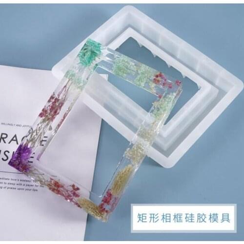 New transparent silicone mold photo frame rectangular table decoration DIY decoration homemade photo frame decoration mold