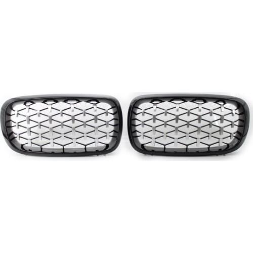 1 Pair Car Front Grille Auto Racing Grille for BMW F15 X5 2014-2016 Auto Racing Grills Middle Grill Car Grills Exterior Parts