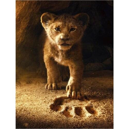 Full Square Round Drill 5D DIY Diamond Painting Lion king 3D diamond Embroidery Cross Stitch rhinestone Mosaic Animal gift AA311