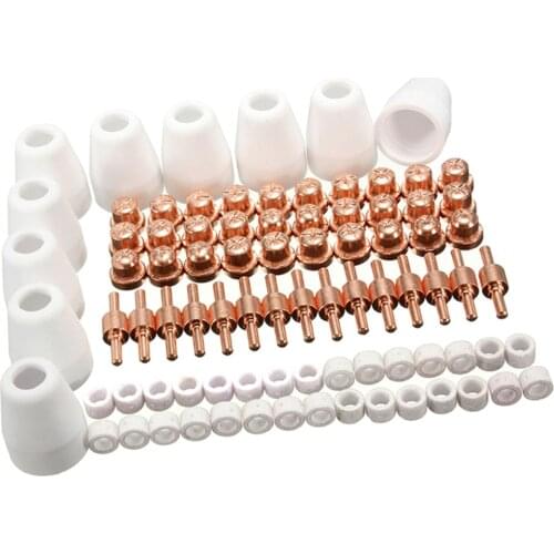 85pcs Plasma cutter machine Consumables Extended PT-31/LG40 Torch Consumables for CUT40 CT416 CT518D SUPER160P WELDING MACHINE