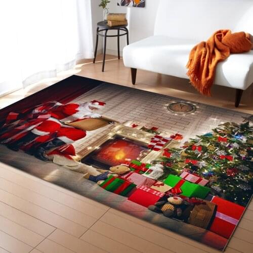 Christmas Christmas Tree Santa Claus Wall Carpet Bedroom Room Bedside Blanket Rug for Living Room Cloakroom Carpet Bedroom Decor