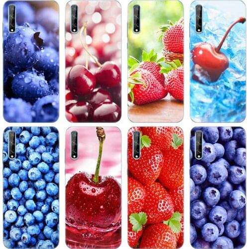 Fruit cherry Blueberry Strawberry Silicone Case for Huawei Y5 Lite 2018 Y6 Y7A Y9A Prime 2018 Y9 2019 Y9S Y5P Y6P Y7P Y8P Cover