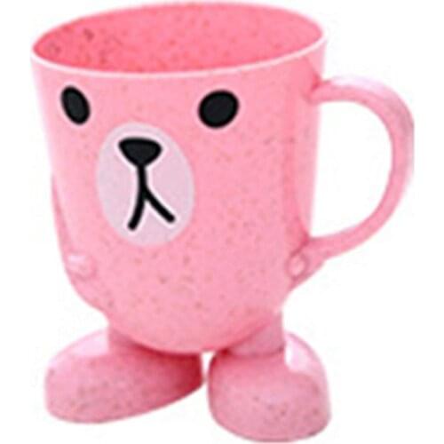 Cute Children Cartoon Animal Plastic Brush Teeth Tumbler Fashion Child Toothpaste Toothbrush Holders Couple Brushing Mug