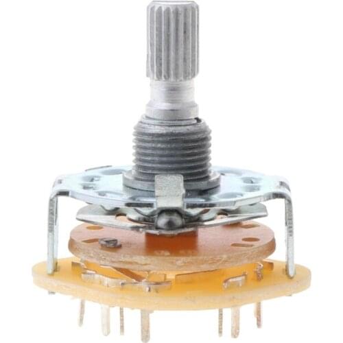 Shaft Panel Mount 2P5T Rotary Switch Selector Band 2 Position 5 RS25