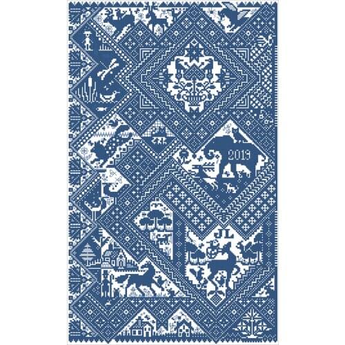 Top Embroidery Beautiful Decorative Pattern 5x7 Counted Cross Stitch Kits with 100% Cotton Floss & Free Shipping for Wall Decor