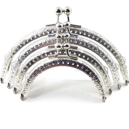 10PCS 10.5/12.5/15/20cm Arch Embossed Purse Bag Frames Clutch Locks Kiss Clasps Handbag Handles Buckle DIY Sewing Accessories