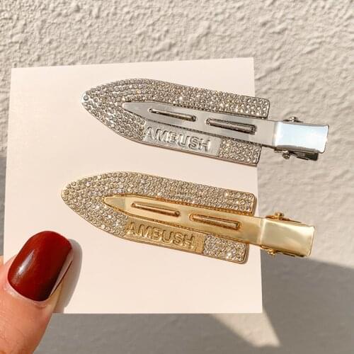 New Women Elegant Vintage Crystal Glod Silver Flat Hairpins Sweet Hair Ornament Clip Barrettes Headband Fashion Hair Accessories