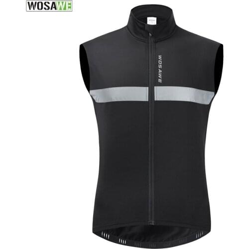 Winter Cycling Vest Fleece Warm Up Windproof Gilet Road MTB Bike Riding Skiing Vest Reflective Biyclcle Cycling Jacket