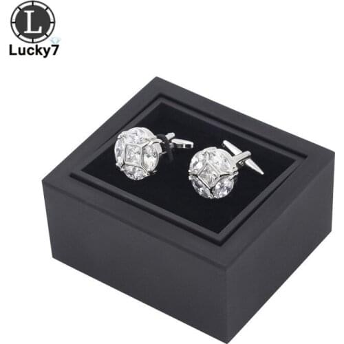 10pcs/lot Black Plastic 360 Degrees Cufflinks Box Men Shirt Cufflinks Carrying Case Cuff Link Flip Cover Organizer Boxes