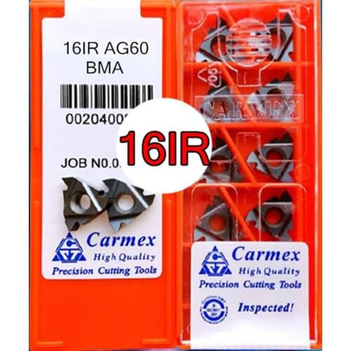 16IR AG60 BMA 10pcs 50pcs 100pcs Carmex Carbide insert BMA Processing: stainless steel. Alloy steel. Etc