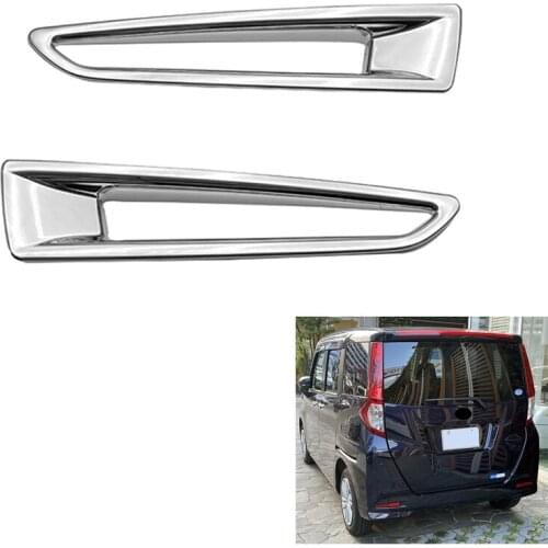 AU05 -For Toyota Roomy 2019-2021 ABS Chrome Rear Fog Light Lamp Cover Trim Foglight Bezel Decoration Frame