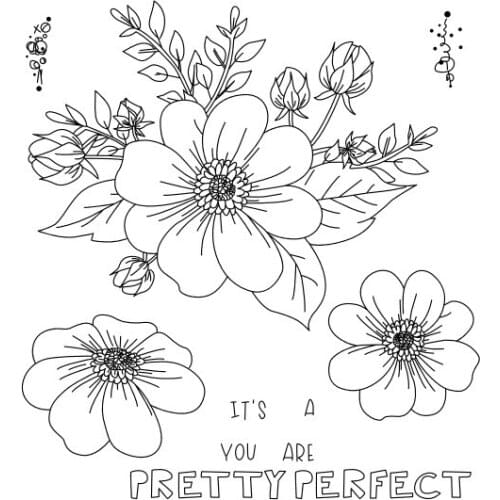 Flower Stamp Transparent Clear Stamp for DIY scrapbooking/Card Making c501