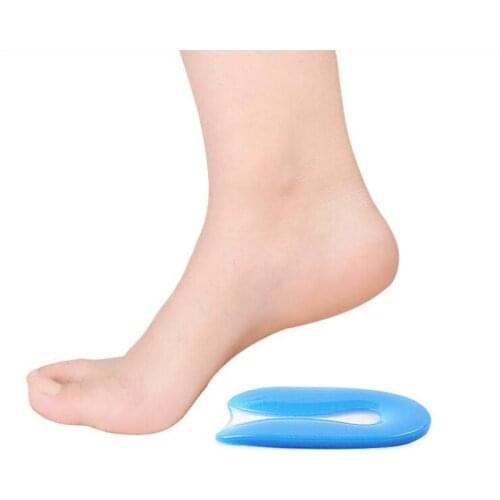 Unisex Gel Heel Cushion Pad U-shape Heel Cup Heel spur insole Pain Relief Heel Protectors for Plantar Fasciitis Insert