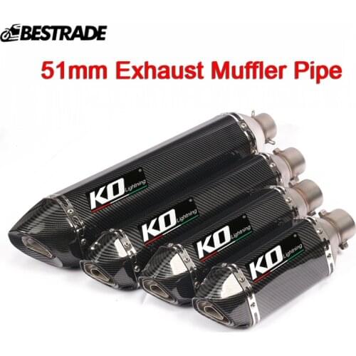 310 370 470 570mm Universal Motorcycle Exhaust Muffler Pipe Silencer With Removable DB Killer For Scooter Street Bike Slip On