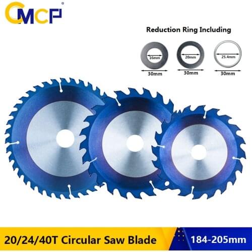 CMCP Nano Blue Coating Circular Saw Blade 184mm 190mm 205mm TCT Saw Blade 20T 24T 40T 48T Carbide Tipped Wood Cutting Disc