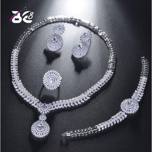 Be 8 Hotsale African 4pcs Bridal Jewelry Sets New Fashion Dubai Jewelry Set for Women Wedding Party Accessories Design S218