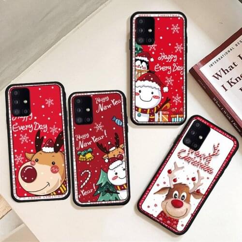 Fashion Christmas New Year Phone Case For Samsung Galaxy S5 S6 S7 S8 S9 S10 S10e S20 edge plus lite