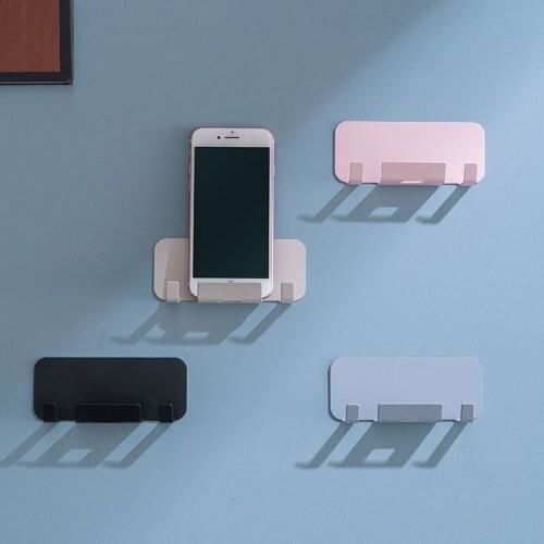 Paste-free Punch-free Wall Hanging Rack Wall Mobile Phone Charging Stand Home Bedroom Bedside Holder Kitchen Support Rack