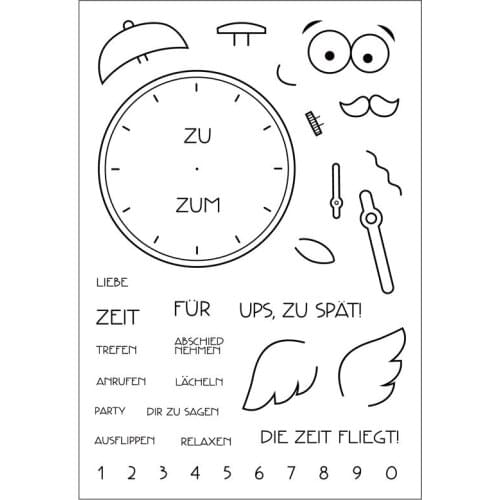 German word Transparent Clear stamp and cutting dies DIY Silicone Seals Scrapbooking /Card Making/Photo Album Decoration