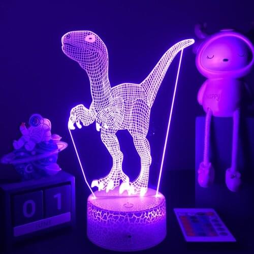 3D Dinosaur Nightlight For Baby Sleep Lighting Scipionyx Figure Kids Child Bedroom Decor Birthday Gifts Bedside Lamp