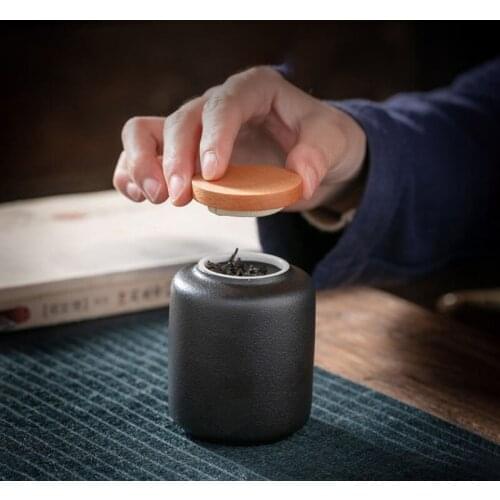 Solid Color Sealed Storage Jar Home Decor High Quality Canister Ceramic Tea Caddy Puer Tea Storage Cans Teaware