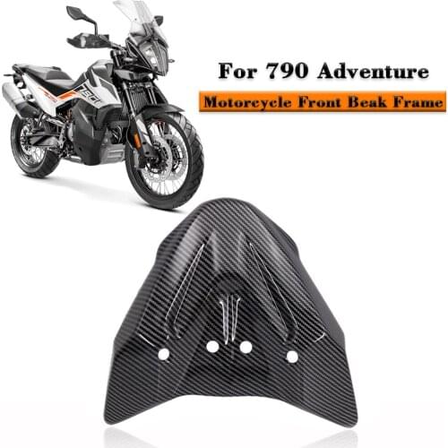 Motorcycle Front Beak Frame Carbon Fiber For 390 790 Adventure 2019-2021 890 Adventure Front Beak Frame Nose Fairing Cowl Fender