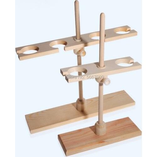 1PCS Wooden 2holes or 4holes Pore size 50mm Seperating Funnel Stand Support Rack Lab Supplies