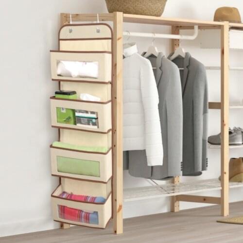 Hanging Handbag Organizer For Wardrobe Closet Transparent Storage Door Wall Clear Sundry Room Bedroom Bathroom Gray Hanger Pouch