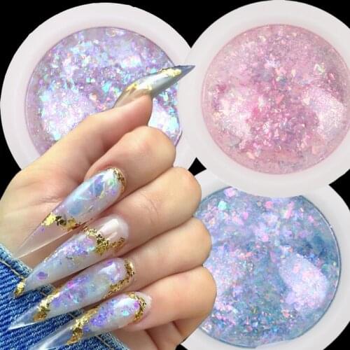 Nail Art Powder Sequins Holographic Glitter Chrome Powder Mermaid Aurora Sequins Mirror Nail Art Decoration Nails Accessories