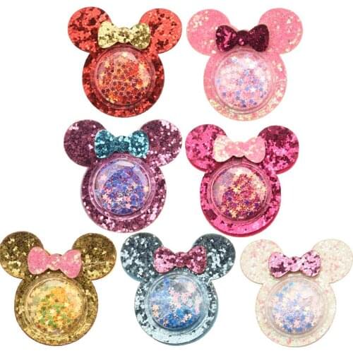 14PCS 2inch Glitter Accessory Kawaii Hair Accessories for Baby Girls Hair Bows Supplies No Hairclip Barrettes Boutique Headwrap