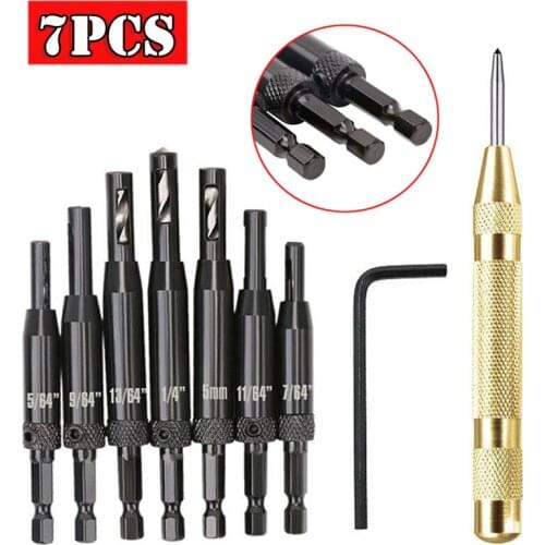 Durable Self-Centering Hinge Drill Bit Door Cabinet Hinge Drilling Hole Puncher Woodworking Tool Stainless steel Center Drill