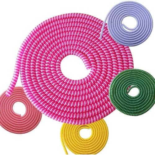 Anti-break spring protection rope for USB Charging Cable Color phone Wire Cord Rope Protecto Data line Bobbin Winder 1.4m