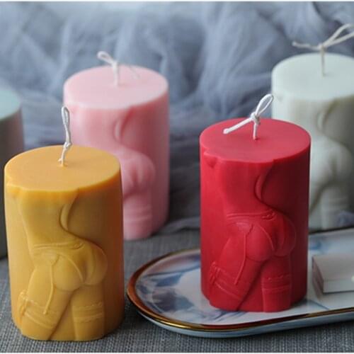 Sexy Butt Candle Mold Female Torso Plump Buttocks Candle Silicone Molds Fagrance Scented Hip Candle Plaster Resin Art Moulds