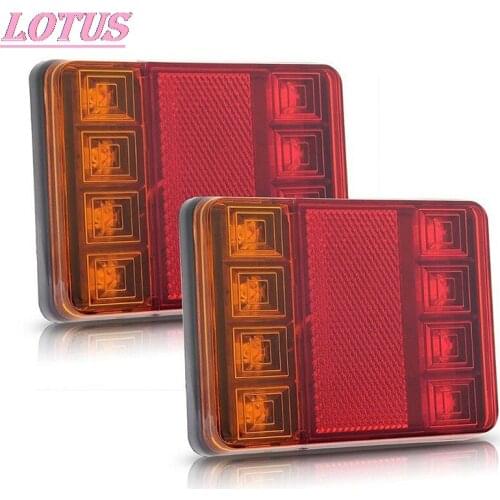 1PCS Waterproof 8 LED Rear Tail Light Warning Lights Rear Lamps Waterproof Tailight Parts for Trailer Caravans DC 12V hotsale