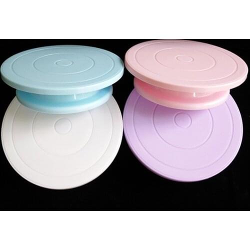 DIY Cake Turntable Baking Silicone Mold Cake Plate Rotating Round Cake Decorating Tools Rotary Table Pastry Supplies Cake Stand