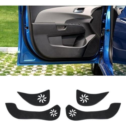 QCBXYYXH For Chevrolet Aveo 2011-2014 2Colors Car Styling Protector Side Edge Protection Pad Protected Anti-kick Door Mats Cover