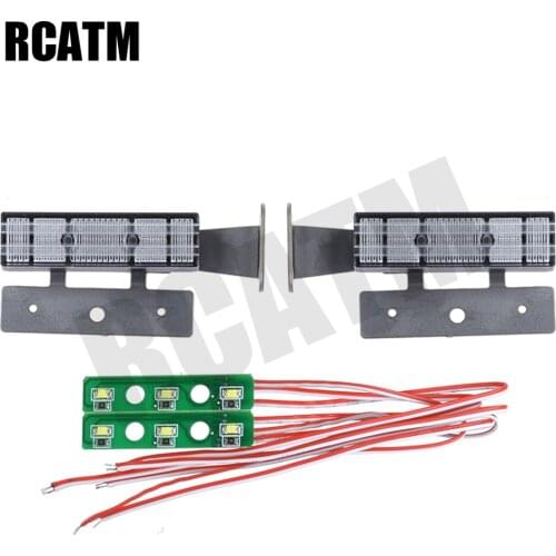 1pair Metal Led Taillight Light Group For 1/14 Tamiya Tow Drag Trailer Truck Man 620 1851 3363 56352 Upgrade