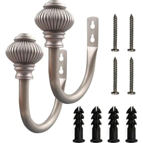 1 Pair Of Metal Curtain Hooks - Lightweight Decorative Curtain Drapery Tiebacks Metal Hook Decorative Hook For Bedroom